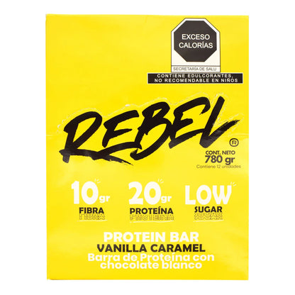 REBEL | Protein Snacks - Vainilla & Caramelo (12 pz)