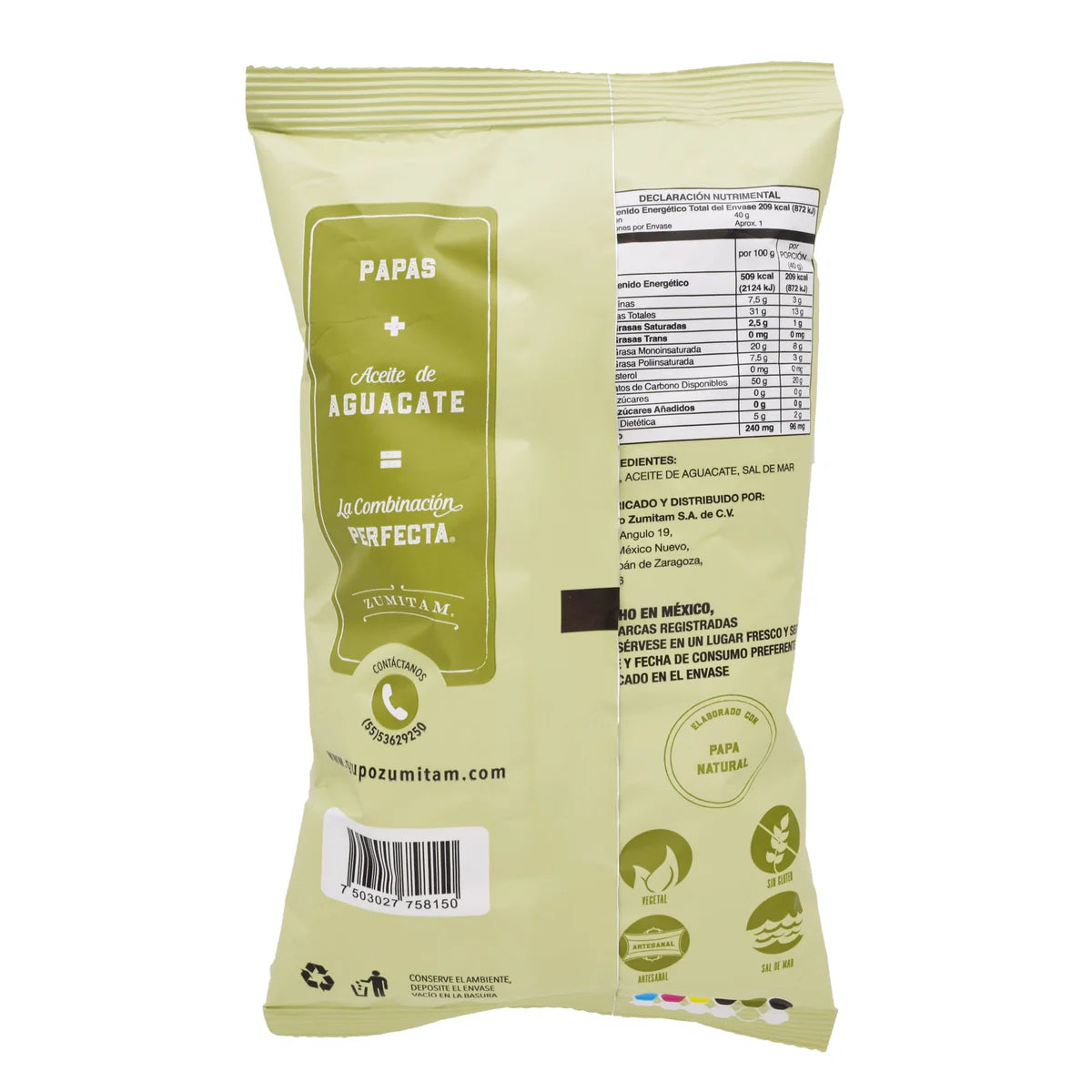 Papas Fritas con aceite de Aguacate (12pack)